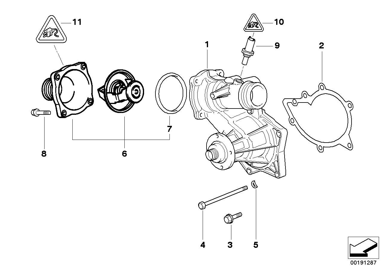 Genuine BMW 11510393340 E38 E31 E39 Coolant Pump, Mechanical (Inc. 735i, 540i & 840Ci) | ML Performance UK UK Car Parts