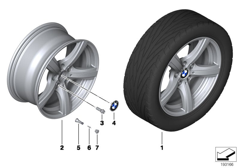 Genuine BMW 36116785240 E89 Light Alloy Rim 8JX17 ET:29 (Inc. Z4 28i, Z4 30i & Z4 20i) | ML Performance UK UK Car Parts