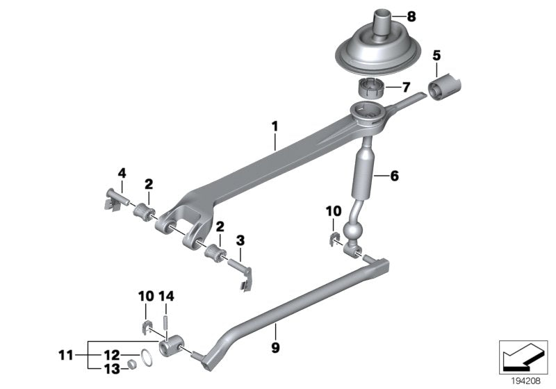 Genuine BMW 25117584544 E89 Shift Lever (Inc. Z4 23i & Z4 30i) | ML Performance UK UK Car Parts