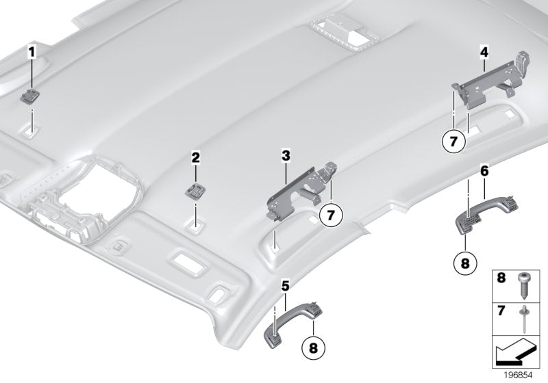 Genuine BMW 51169148989 Handle Rear Left EVERESTGRAU (Inc. 520d, 730Li & 740Li) | ML Performance UK UK Car Parts