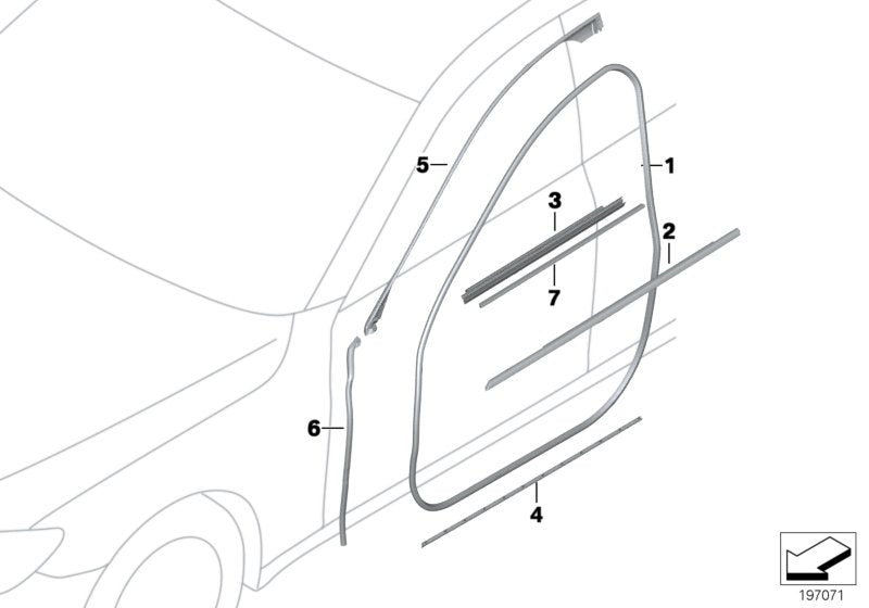 Genuine BMW 51337178003 Inner Left Window Channel Cover (Inc. 730Ld, 750iX & 730Li) | ML Performance UK UK Car Parts