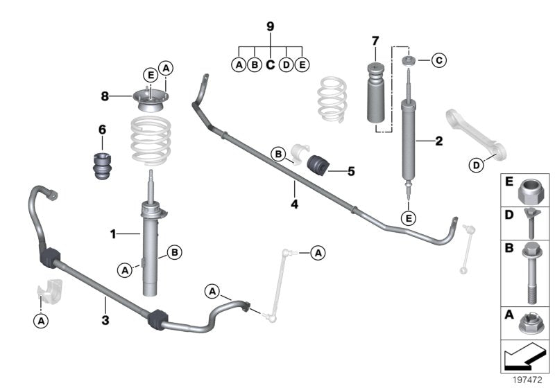 Genuine BMW 31356793311 E84 E93 Stabilizer Front With Rubber Mounting (Inc. 318i, X1 18d & 323i) | ML Performance UK UK Car Parts