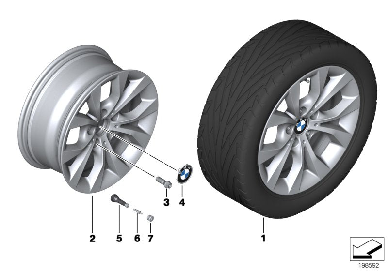 Genuine BMW 36116789141 E84 Light Alloy Rim 71/2JX17 ET:34 (Inc. X1) | ML Performance UK UK Car Parts