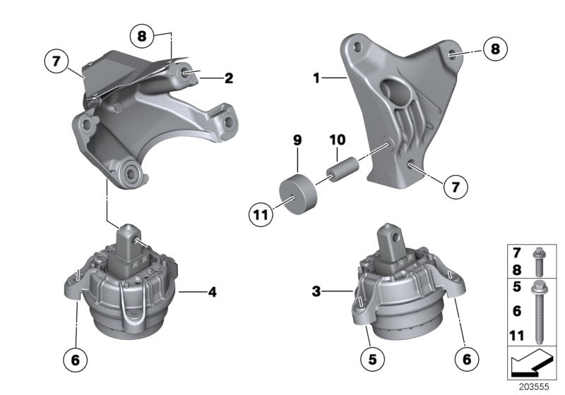 Genuine BMW 22116775911 Engine Supporting Bracket, Left (Inc. 730Li, 523i & 530i) | ML Performance UK UK Car Parts