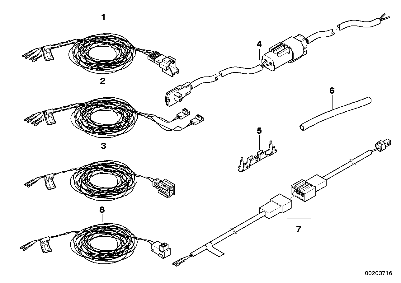 Genuine BMW 61129191749 E60 E61 E64 Rep. Cable For Its Head Airbag (Inc. 545i, 528xi & 635d) | ML Performance UK UK Car Parts