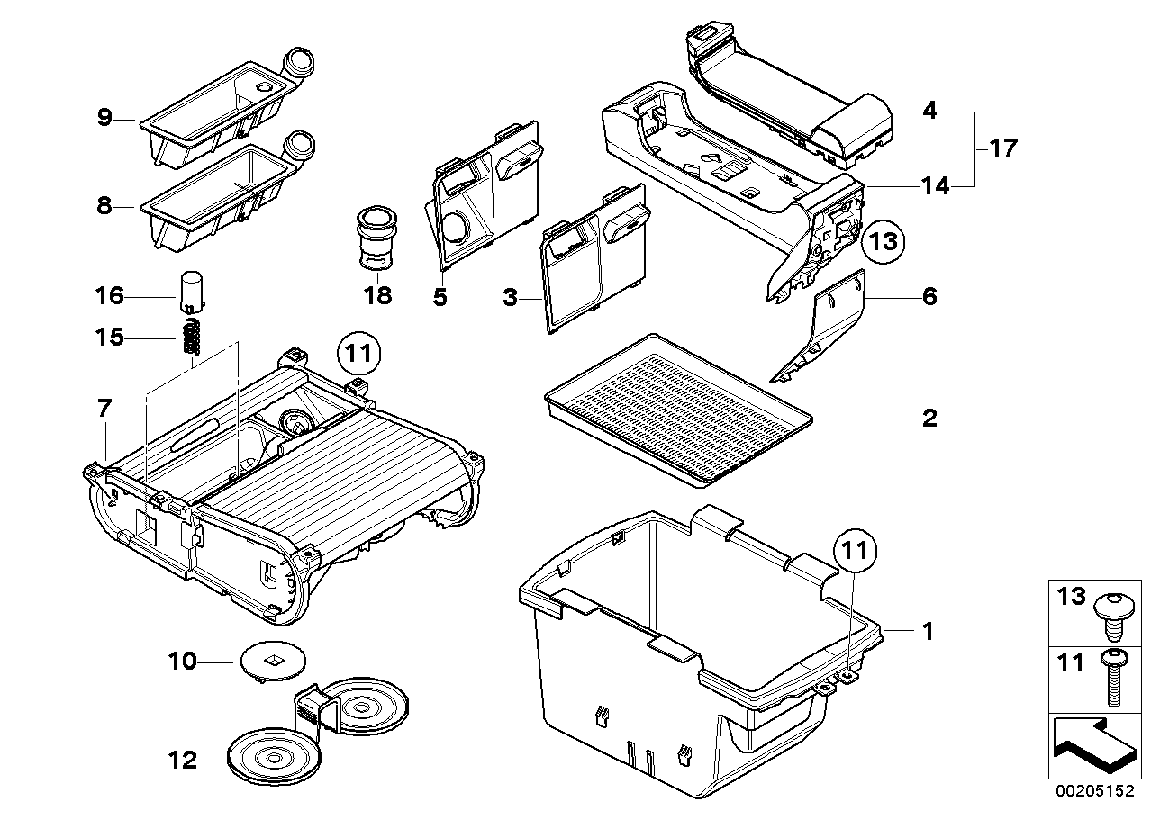 Genuine BMW 51169115084 E72 E70 Front Of Storage Bin, Aux In / Socket (Inc. X6 & X5 35iX) | ML Performance UK UK Car Parts