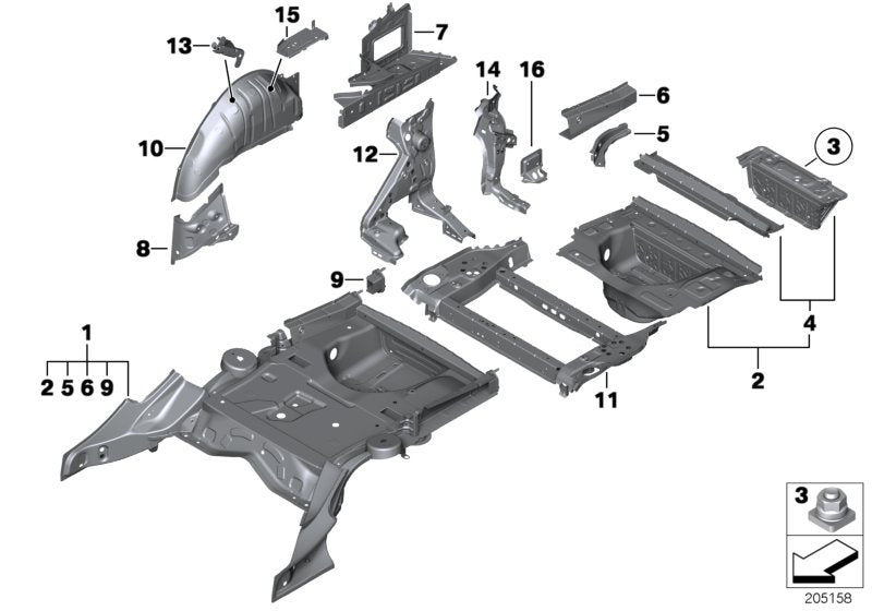 Genuine BMW 41107175173 Mount, Bumper (Inc. 535d, 750LiX 4.0 & 518d) | ML Performance UK UK Car Parts