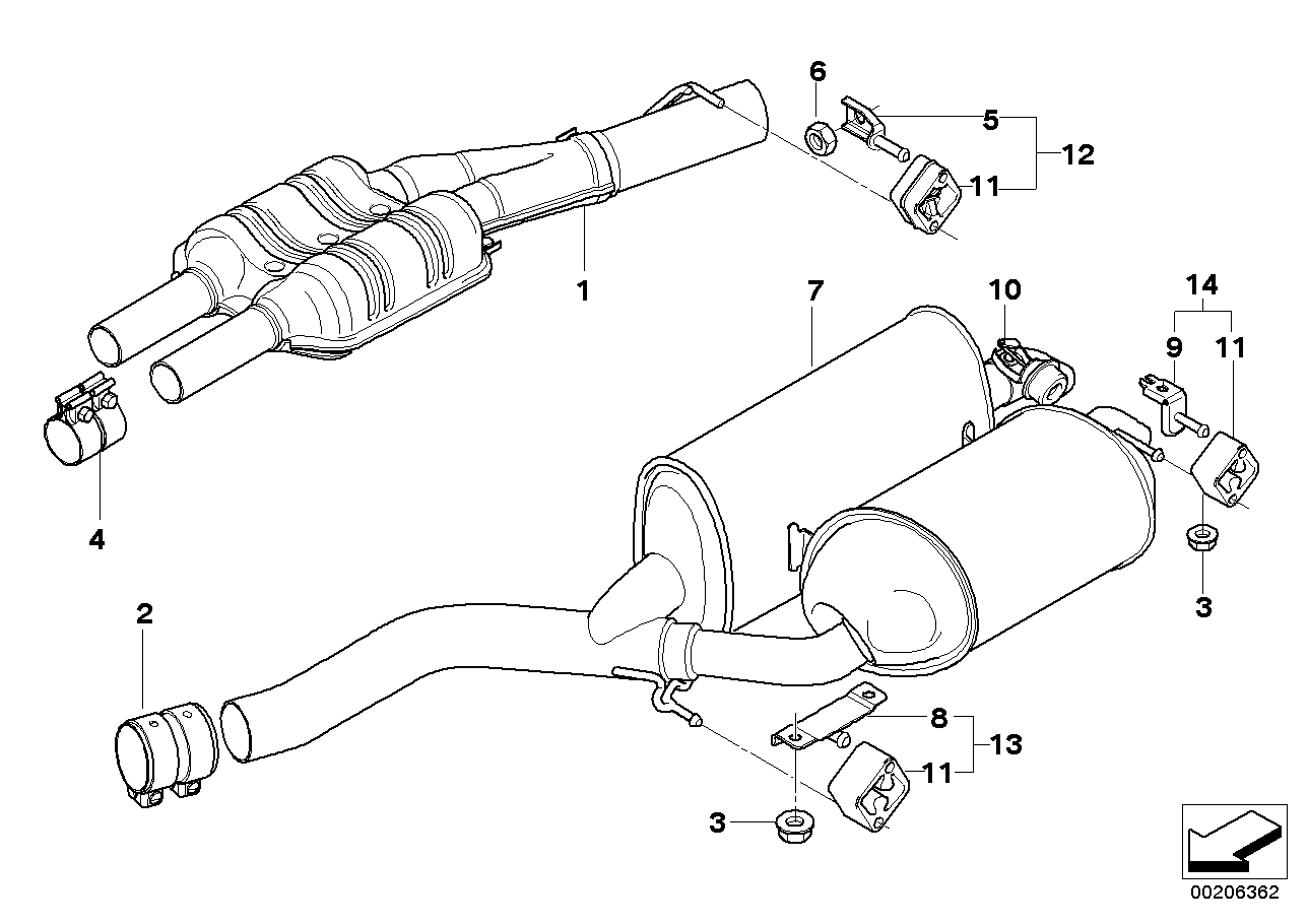 Genuine BMW 18107522566 E66 E65 E67 Rear Muffler With Exhaust Flap (Inc. 735i, 745LiS & 735Li) | ML Performance UK UK Car Parts