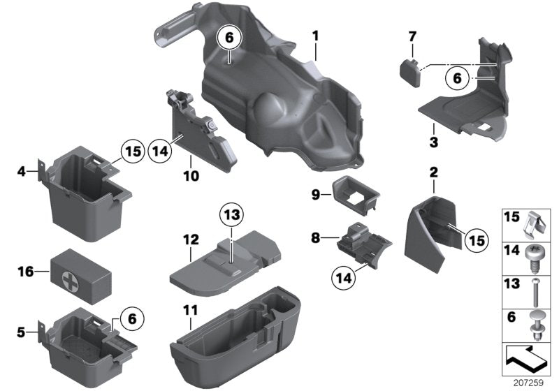 Genuine BMW 51479140792 E89 TriCover, Mount, Right (Inc. Z4 23i, Z4 35i & Z4 20i) | ML Performance UK UK Car Parts