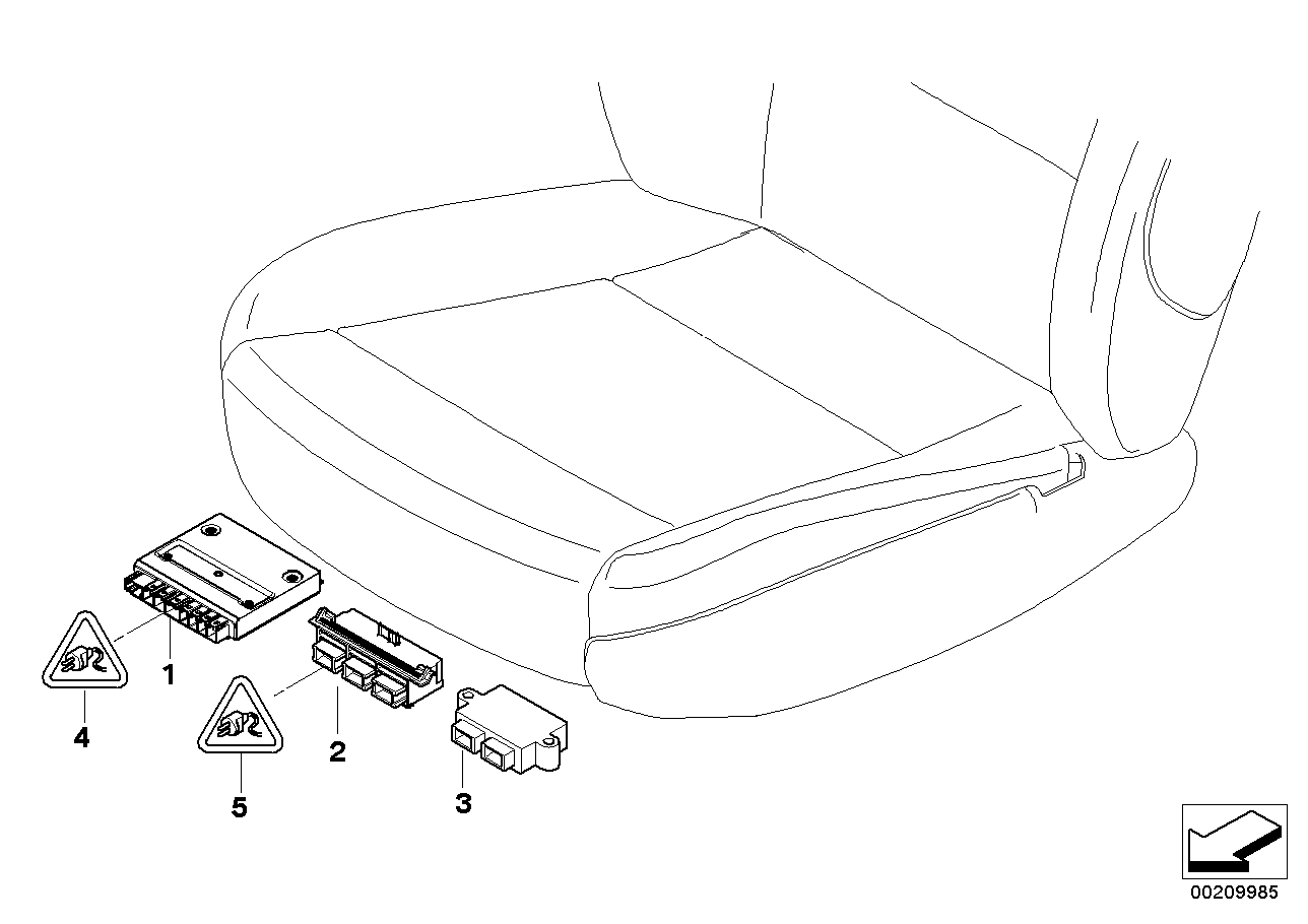 Genuine BMW 61356938911 E60 E61 Control Unit Backrest Width Adjustment (Inc. 535i, 525d & 545i) | ML Performance UK UK Car Parts