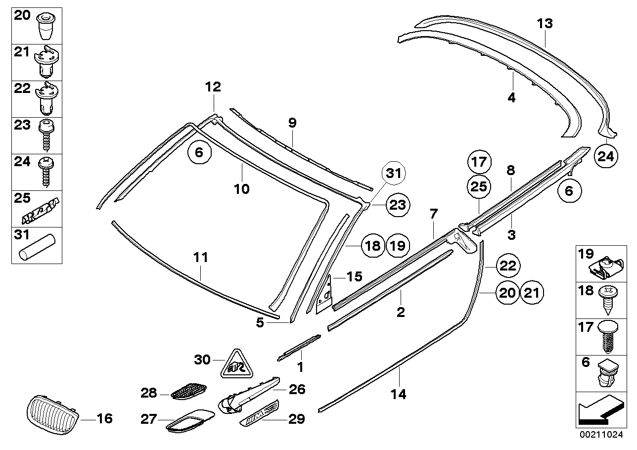 Genuine BMW 51717119069 E93 Strip Upper Apron (Inc. 335i, 328i & 330i) | ML Performance UK UK Car Parts