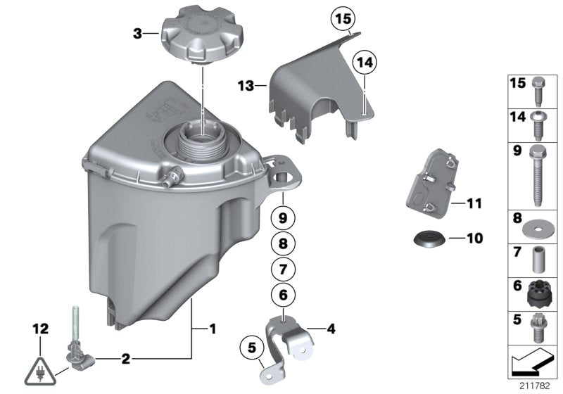 Genuine BMW 17137591903 Bracket Expansion Tank (Inc. 550i & 650i) | ML Performance UK UK Car Parts