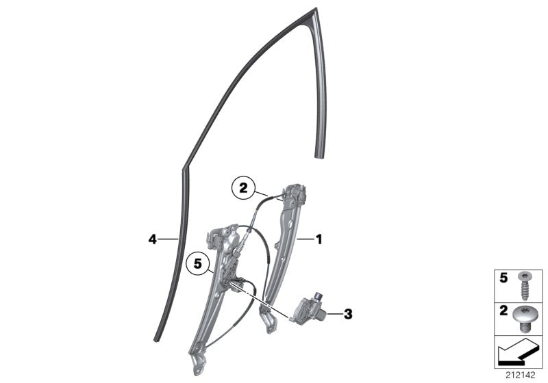 Genuine BMW 51337182274 Window Guide, Right Front Door (Inc. 535dX, 518d & 523i) | ML Performance UK UK Car Parts