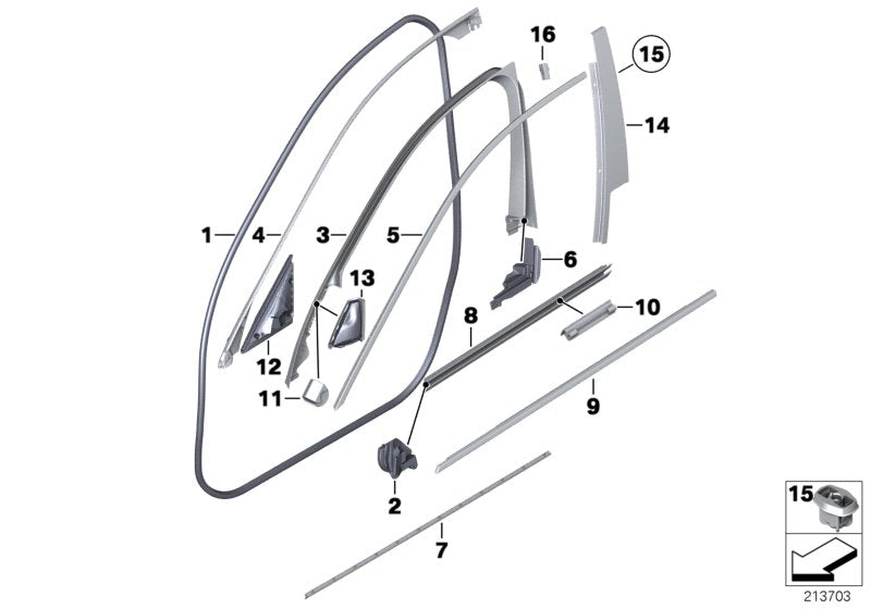 Genuine BMW 51337257193 Seal For Mirror Baseplate, Inside (Inc. 520d ed, 523i & 530i) | ML Performance UK UK Car Parts