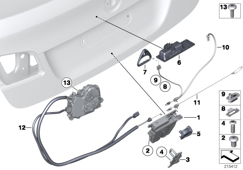 Genuine BMW 51247199178 Striker Trunk Lid (Inc. 750dX, 730i & 650iX 4.4) | ML Performance UK UK Car Parts