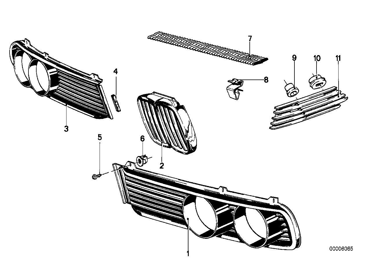 Genuine BMW 51131817569 E12 Grille Left (Inc. 525, 528 & 518) | ML Performance UK UK Car Parts
