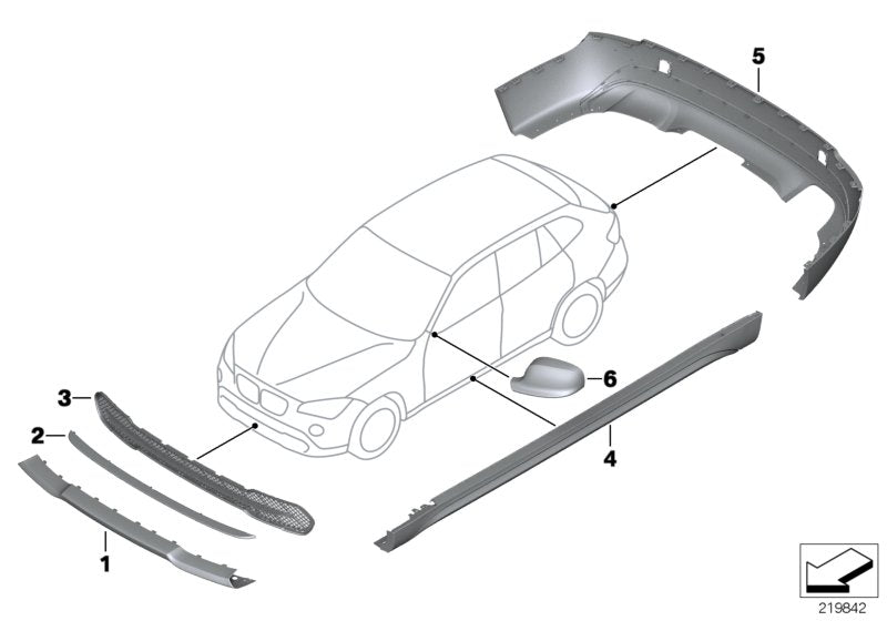 Genuine BMW 51122993570 E84 Trim Panel, Bumper, Rear, Bottom X-LINE / PDC (Inc. X1) | ML Performance UK UK Car Parts