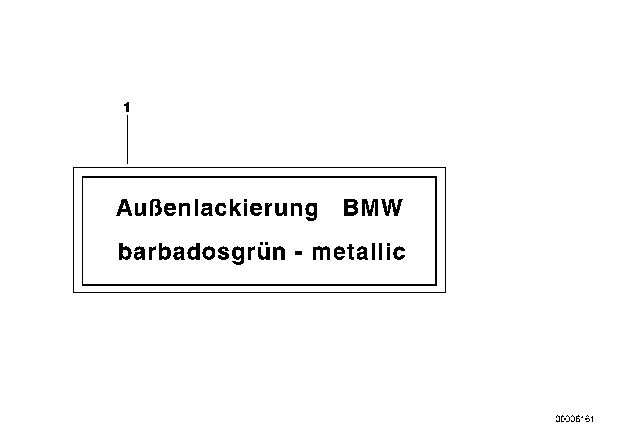 Genuine BMW 51141867559 E30 E28 E23 Label GRAPHIT-MET (Inc. 528e, 728iS & M6) | ML Performance UK UK Car Parts