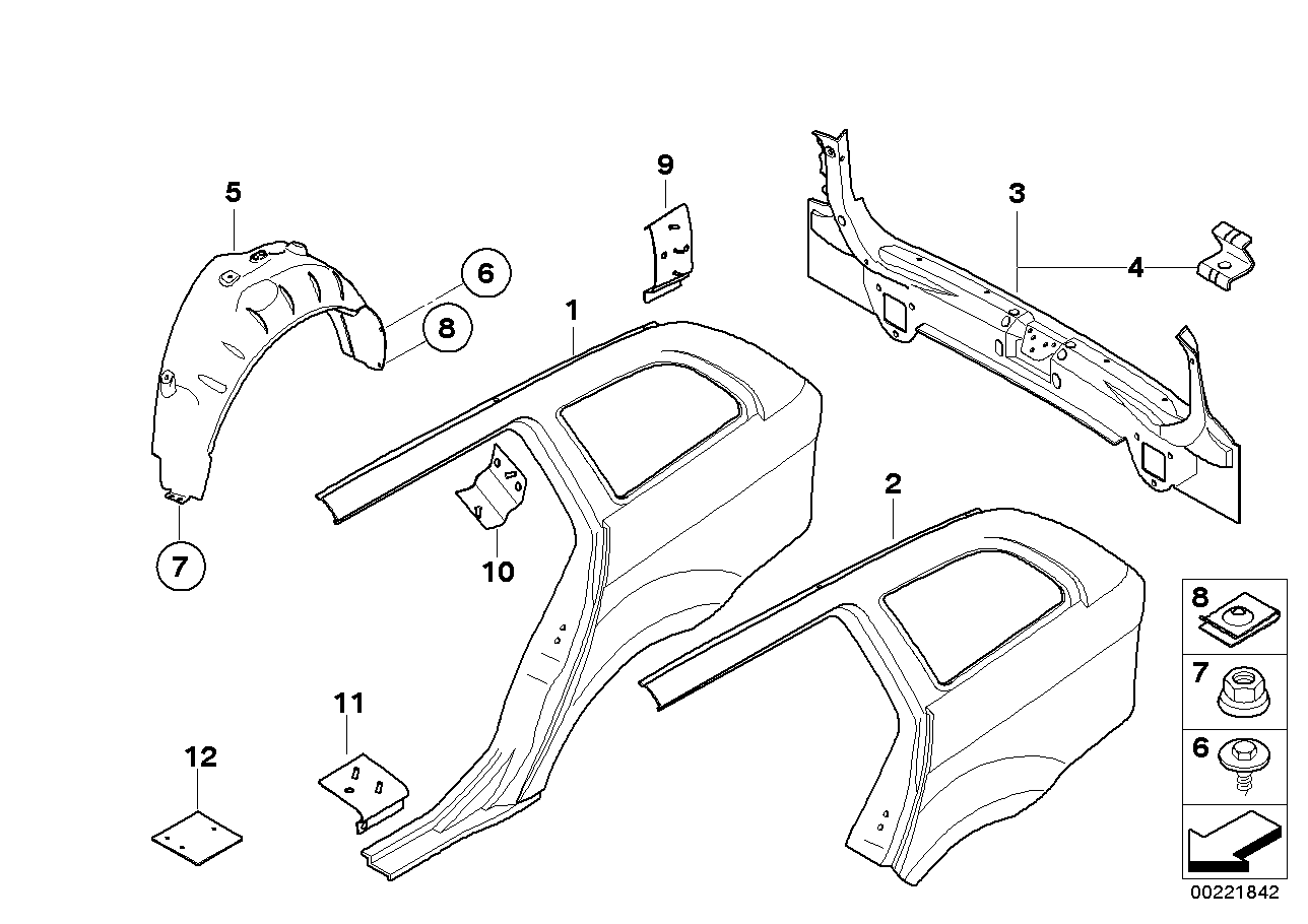 Genuine BMW 41217275579 E91 Reinforcement Plate, C-Pillar, Left (Inc. 318i, 320xd & 316i) | ML Performance UK UK Car Parts