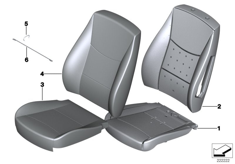 Genuine BMW 52107240056 F25 F26 Right Backrest Upholstery (Inc. X3 & X4 35iX) | ML Performance UK UK Car Parts