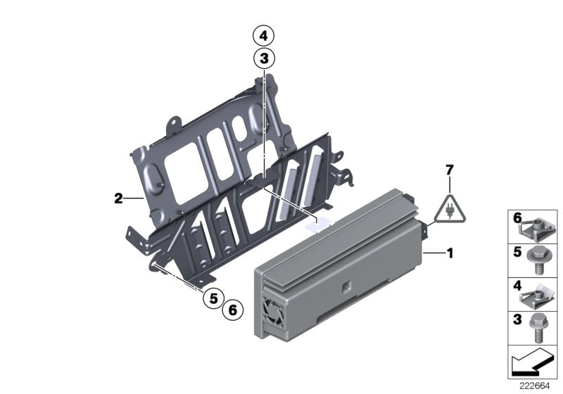 Genuine BMW 65159188582 F25 F26 Bracket For Audio Amplifier/Phone (Inc. X4 20dX & X3) | ML Performance UK UK Car Parts