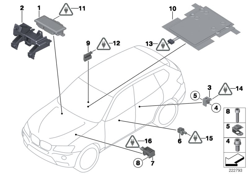 Genuine BMW 65779226797 F25 F26 Sensor, Driver's Seat (Inc. X3 & X4 28iX) | ML Performance UK UK Car Parts