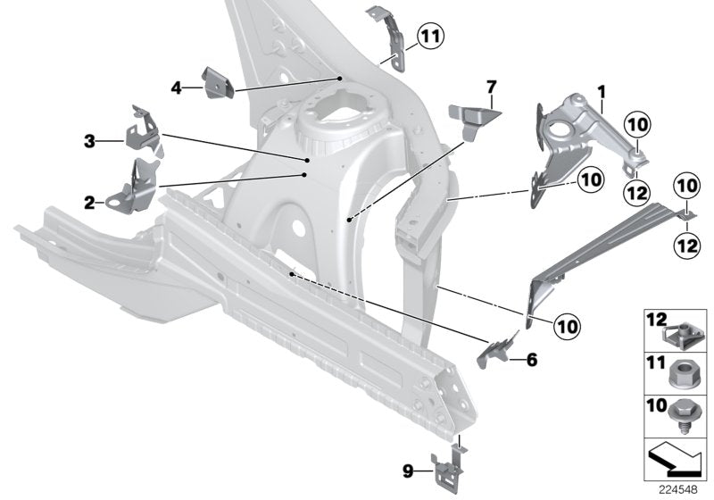 Genuine BMW 41117267089 F25 F26 Holder, Brake Hose, Left (Inc. X4 20dX & X3) | ML Performance UK UK Car Parts