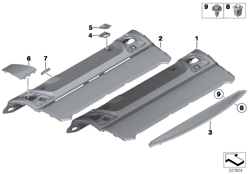 Genuine BMW 51468038183 Parcel Shelf, Rear ANTHRAZIT (Inc. 520d ed, 550iX & 550i) | ML Performance UK UK Car Parts