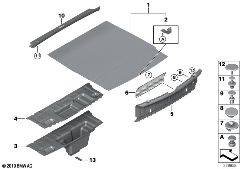 Genuine BMW 51477224800 Floor Carpet, Luggage Compartment (Inc. 650iX 4.4, 640dX & 640i) | ML Performance UK UK Car Parts