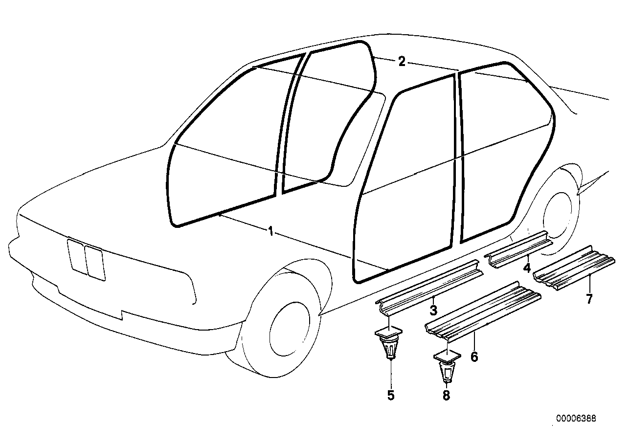 Genuine BMW 51471909955 E23 Covering Rear (Inc. 732i, 735i & 733i) | ML Performance UK UK Car Parts