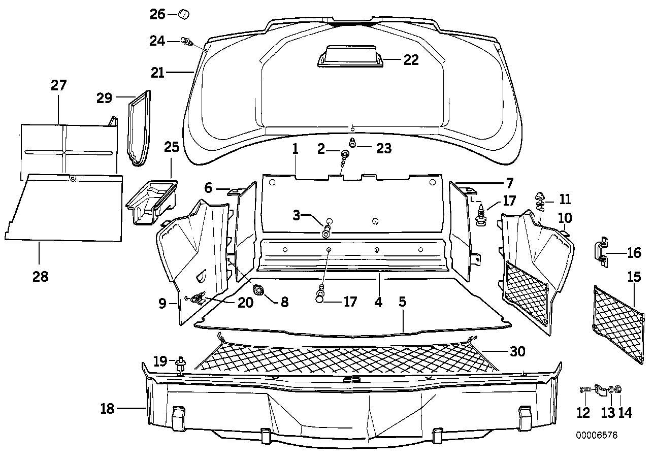 Genuine BMW 51478108368 E31 Panel Wheel Housing Part.Trunk Right SCHIEFER (Inc. 850Ci) | ML Performance UK UK Car Parts