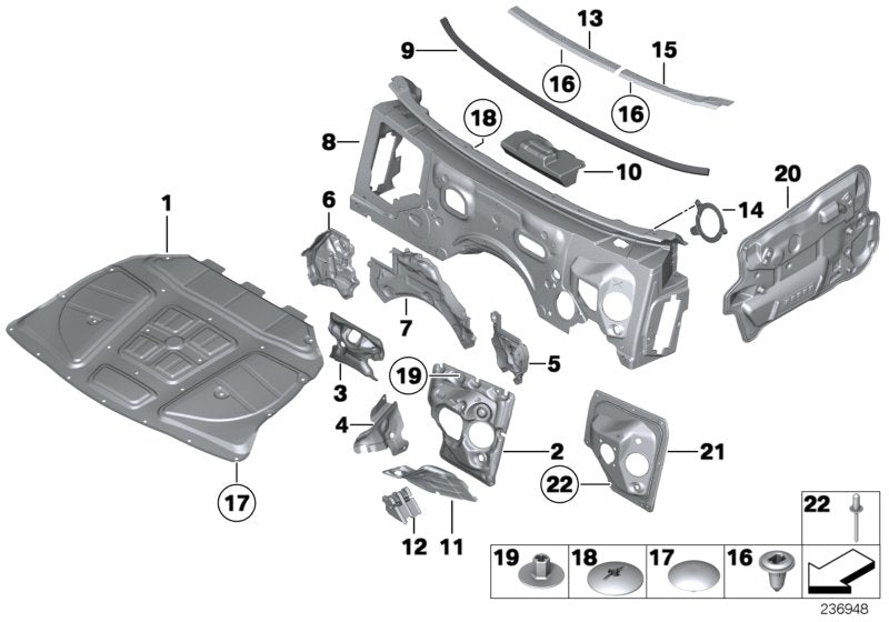 Genuine BMW 51487234327 Noise Insulation, Wheelhousing, Left (Inc. M550dX, 530d & 640i) | ML Performance UK UK Car Parts