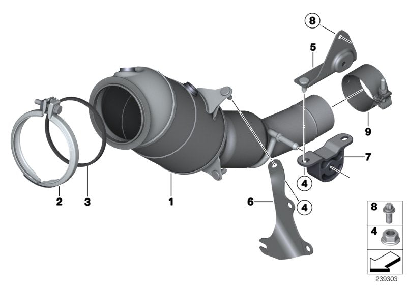 Genuine BMW 18207612006 F15 E84 Holder Catalytic Converter Near Engine (Inc. X3 28iX, X1 20iX & 528i) | ML Performance UK UK Car Parts