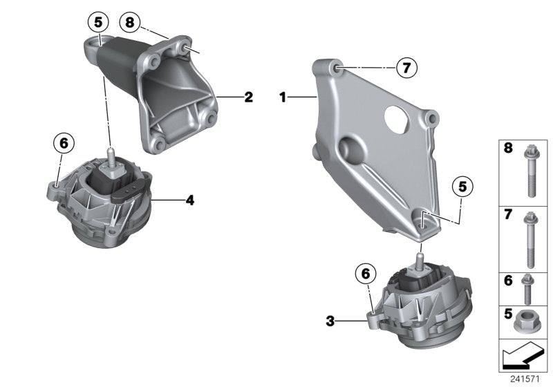 Genuine BMW 22116868490 F25 F26 Engine Mount, Right (Inc. X3) | ML Performance UK UK Car Parts