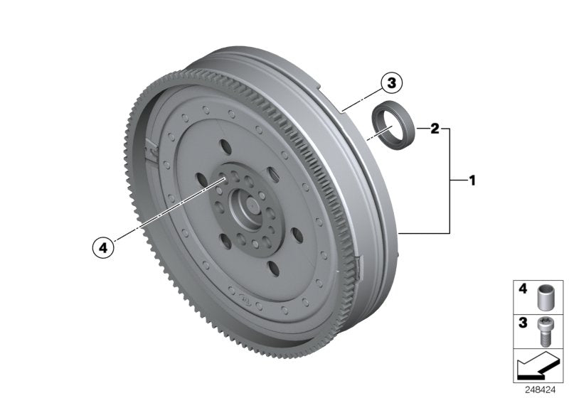 Genuine BMW 21207638306 F20 F32 Twin Mass Flywheel (Inc. Z4 18i, 328iX & X1 28i)