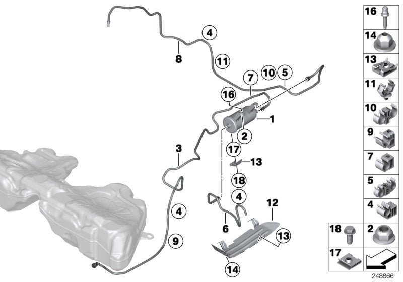 Genuine BMW 16137210804 Scavenging Line Rear (Inc. 650i, 650iX 4.0 & M6) | ML Performance UK UK Car Parts