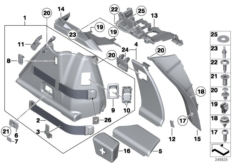 Genuine BMW 51477236267 Cover Lid SCHWARZ (Inc. 535d, 530dX & 535iX) | ML Performance UK UK Car Parts