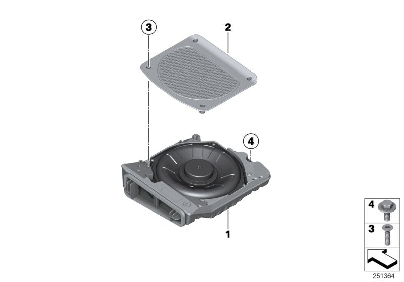 Genuine BMW 65139210152 F83 Central Bass, Right HARMAN KARDON (Inc. M3, M4 CS & 330i) | ML Performance UK UK Car Parts