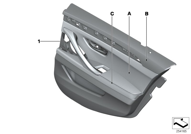 Genuine BMW 51428032994 Door Trim Panel, Rear, Right INDIVIDUAL (Inc. 520d ed, 520i & 530d) | ML Performance UK UK Car Parts