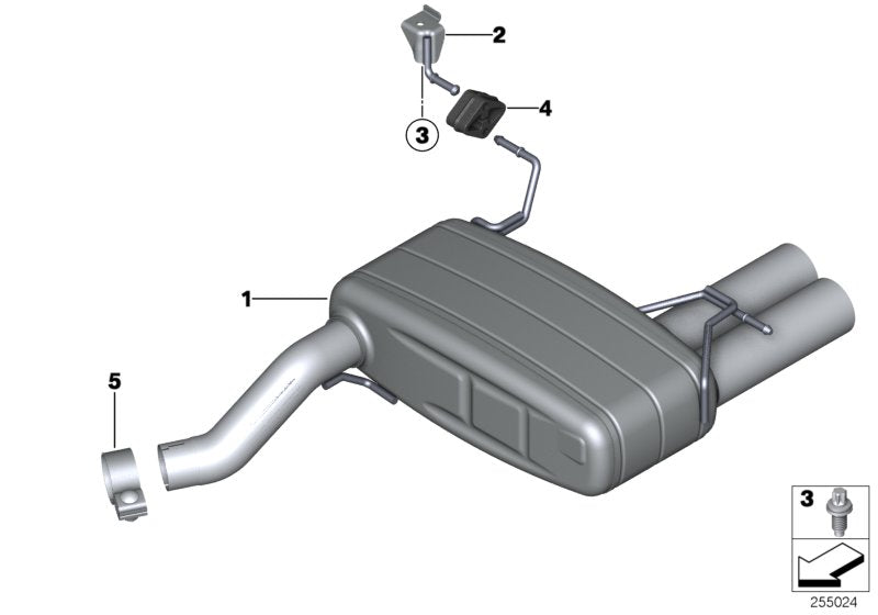 Genuine BMW 18307793025 E82 E81 E91 Muffler Clamp D=60,6mm (Inc. 118d, 116d & 120d) | ML Performance UK UK Car Parts