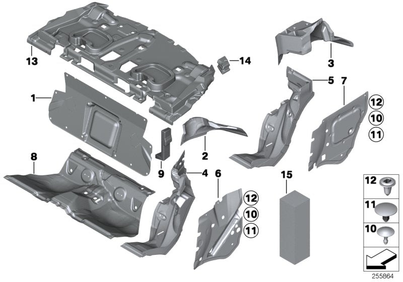 Genuine BMW 51487224798 Noise Insulation, Whlhousing, Trunk, Ri (Inc. 650iX 4.4, 640iX & 640d) | ML Performance UK UK Car Parts