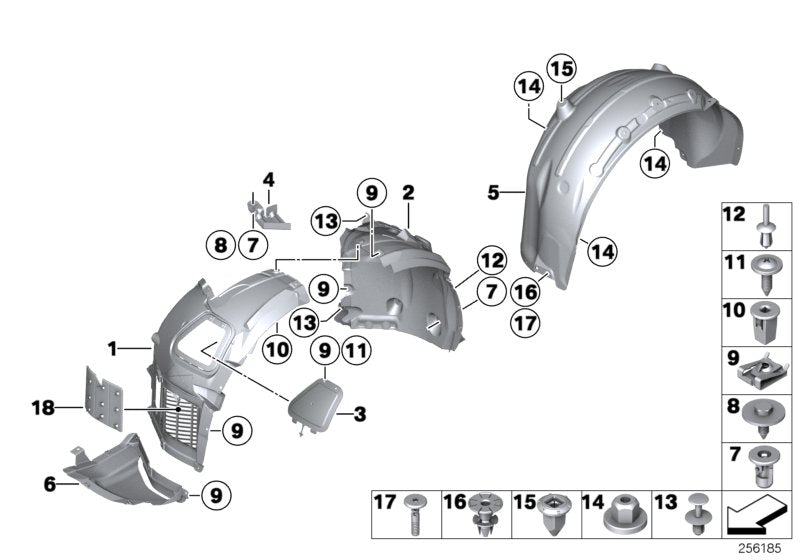 Genuine BMW 51717276184 Cover, Wheell Housing, Rear Right (Inc. 650i, Alpina B6 & 640i) | ML Performance UK UK Car Parts