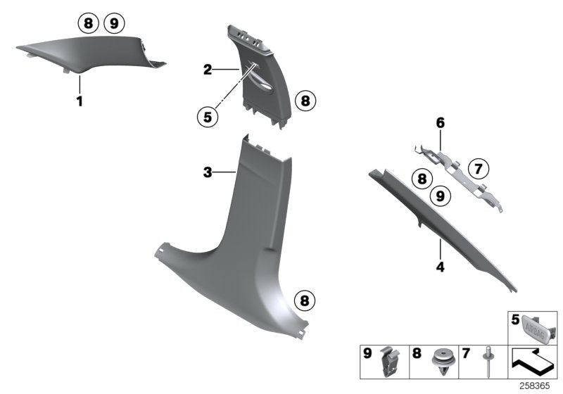 Genuine BMW 51437276791 Bracket, Column C Cover, Left (Inc. 335i, 320iX & 330iX) | ML Performance UK UK Car Parts