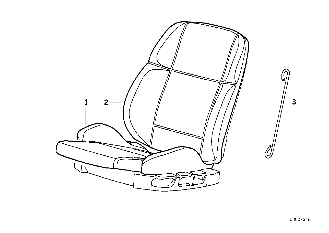 Genuine BMW 52108195429 E36 Seat Cover Leather 0645 SAFRANGELB (Inc. 325td, 320i & 323i) | ML Performance UK UK Car Parts