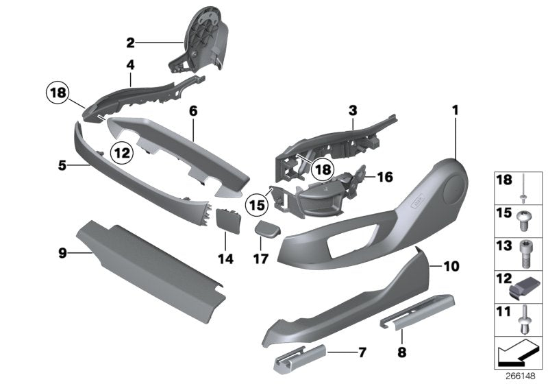 Genuine BMW 52109168266 Finisher, Upper Rail, Front, Right SCHWARZ (Inc. 550i, 550iX 4.0 & 535iX) | ML Performance UK UK Car Parts