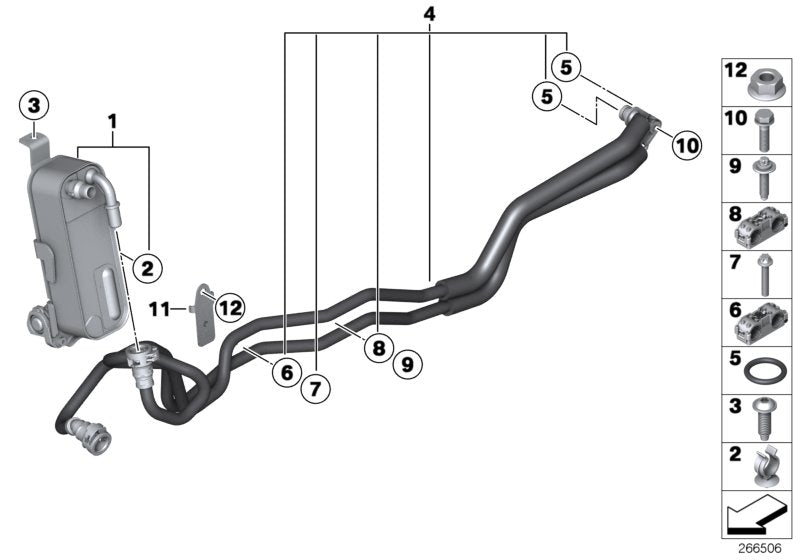 Genuine BMW 17227607160 Transmission Oil Cooler Line (Inc. Hybrid 3) | ML Performance UK UK Car Parts