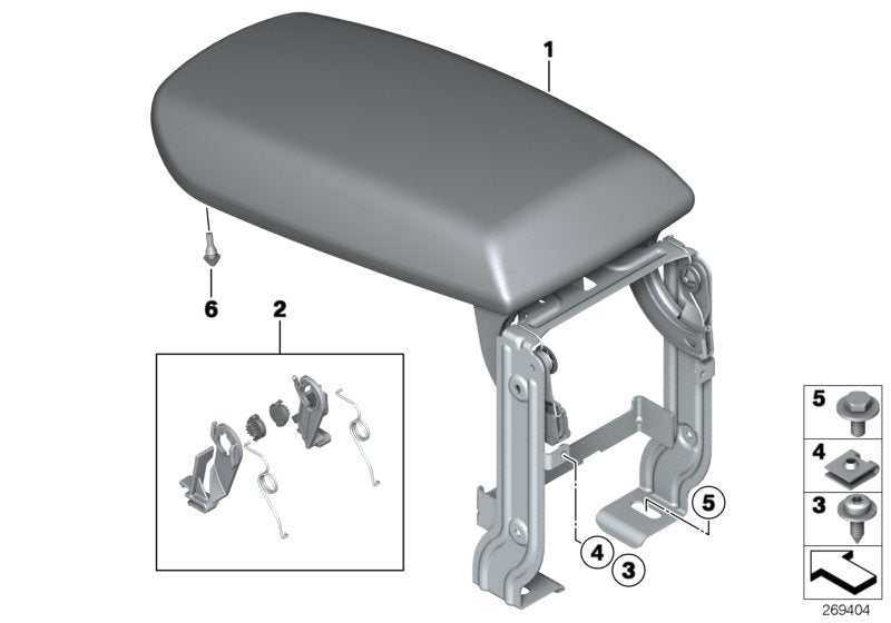 Genuine BMW 51169204246 F25 F26 Armrest In Leather, Front Center SCHWARZ (Inc. X3) | ML Performance UK UK Car Parts