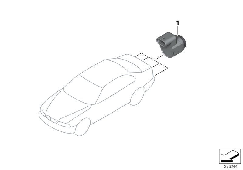 Genuine BMW 66206914055 E46 Ultrasonic Sensor, Imola Red U405 (Inc. 318i, 316Ci & 325ti) | ML Performance UK UK Car Parts