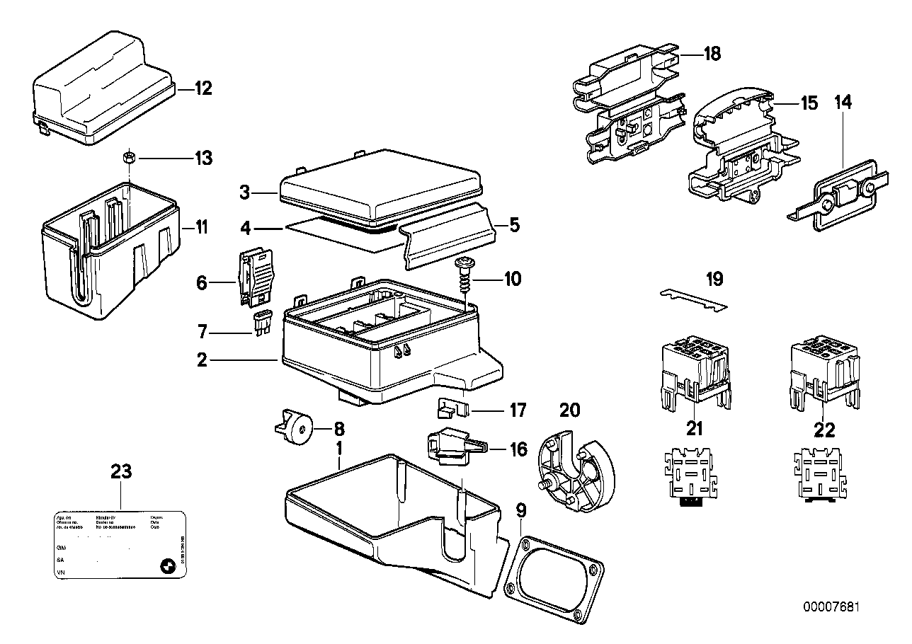 Genuine BMW 61131388270 E31 E32 E34 Fuse Box (Inc. 750i, 850CSi & 730iL) | ML Performance UK UK Car Parts