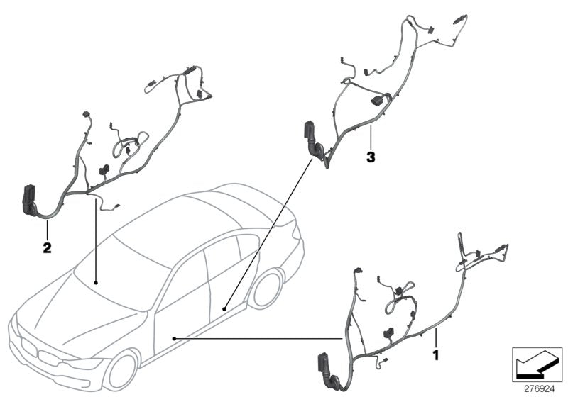 Genuine BMW 61129313630 Wiring Co-Drivers Side (Inc. 320d, 320dX & Hybrid 3) | ML Performance UK UK Car Parts